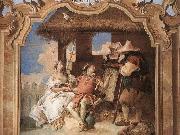 TIEPOLO, Giovanni Domenico Angelica and Medoro with the Shepherds Spain oil painting artist